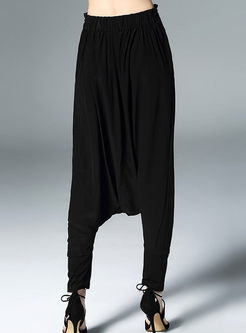 Stylish Black Loose Harem Pants
