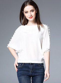 Casual Pure Color Loose T-shirt