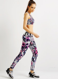 Fashion Print Tight Yoga Tracksuits