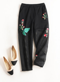 Fashionable See-through Patchwork Sequins Pants