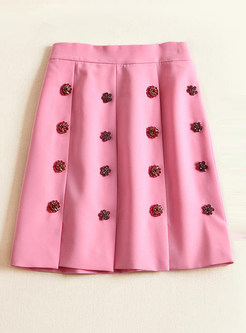 Sweet A-line High Waist Slim Skirt