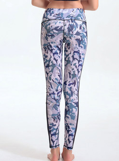 Slim Camouflage Print Elastic Fitness Yoga Pants