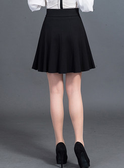 Stylish A-line Big Hem Skirt