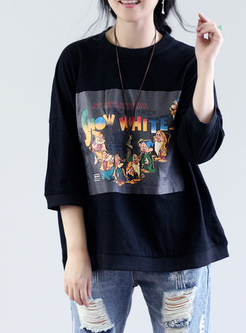 Casual Multicolor Print Pullover T-shirt