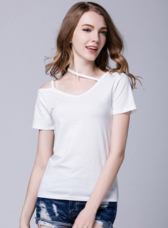 Stylish Asymmetric Slim T-shirt