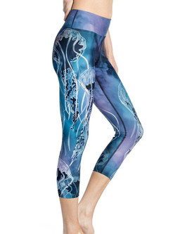 Tight Elastic Dry Fit Print Yoga Pants