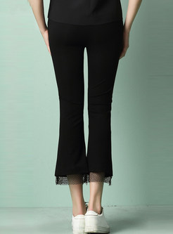 Stylish Slim Ankle-length Slit Flare Pants