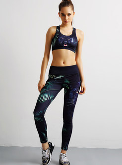 Brief Sexy Quick-dry Print Yoga Tracksuit