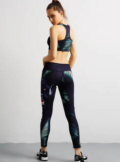 Brief Sexy Quick-dry Print Yoga Tracksuit