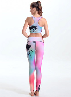 Fashion Print Quick-dry Yoga Tracksuit