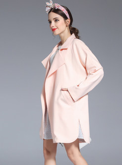 Casual Long Sleeve Lapel Trench Coat