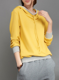 Casual Color-blocked Loose Sweatshirt 