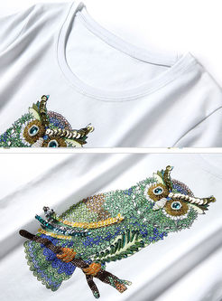 Stylish Animal Print Short Sleeve T-shirt