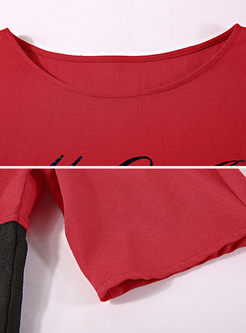 Fashion Stitching Short Sleeve T-shirt