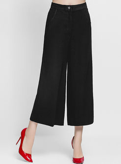 Causal Pure Color Loose Straight Pants