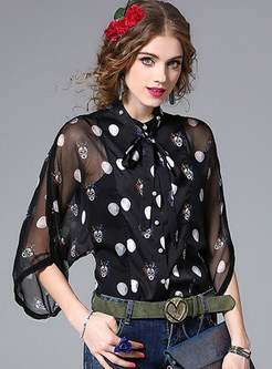 Sweet Floral Print Butterfly Sleeve Blouse With Camis