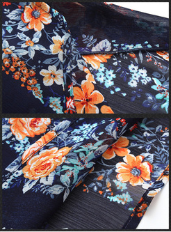 Bohemia Floral Print Split Skirt
