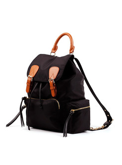 Classic Stitching Cowhide Leather Magnetic Backpack