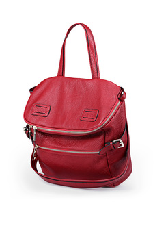 Casual Red Zipper Pocket Large Crossbody Bag