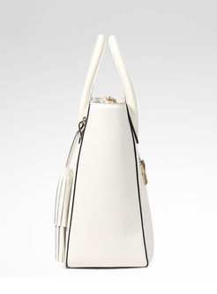 Elegant Stereoscopic Rose Leather-tassel Top Handle Bag