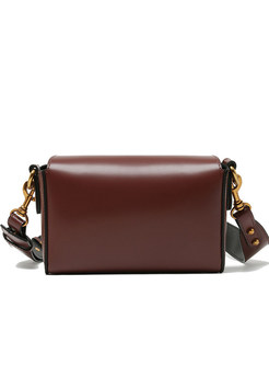Brief Pure Color Magnetic Crossbody Bag