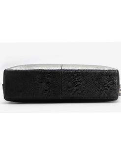 Black Genuine Leather Shell-shaped Crossbody Bag