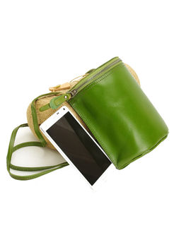Chic Zipper Pocket Half-buckle Crossbody Bag