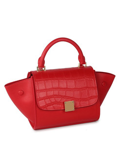 Stylish Frosted Clasp Lock Top Handle Bag