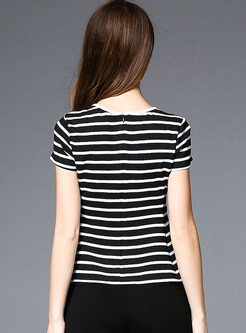 Slim Monochrome Striped T-shirt