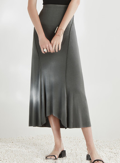 Vintage High Waist Slim Skirt