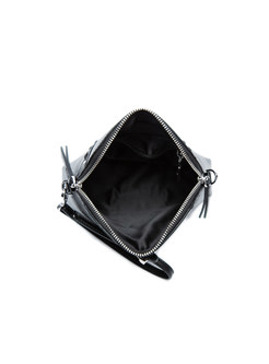 Vintage Zipper Pocket Shell Crossbody Bag