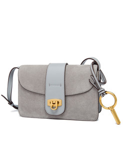 Vintage Frosted Clasp Lock Crossbody Bag