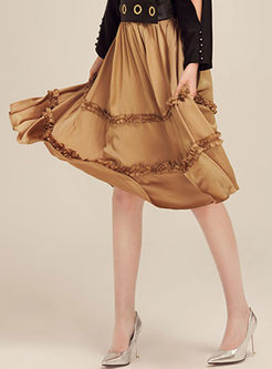 Street High Waist Stringy Selvedge Slim Skirt 
