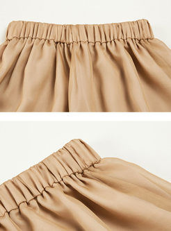 Casual High Waist Asymmetrical Slim Skirt 