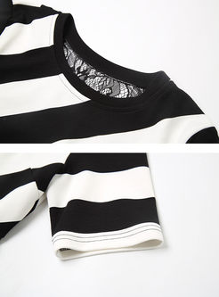 Lace Stitching See Through T-shirt