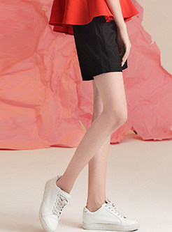 Casual Pure Color Straight Short Pants