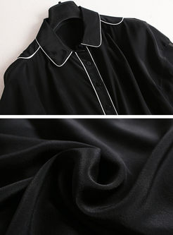 Silk Fashion Batwing Sleeve Blouse