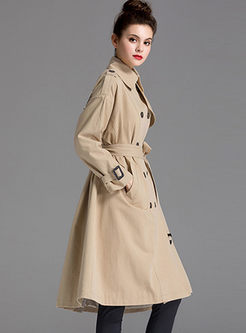 Street Belt Double-breasted Trench Coat