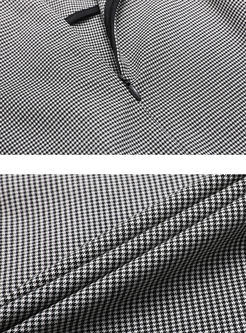 Grey Asymmetry Stitching A-line Skirt