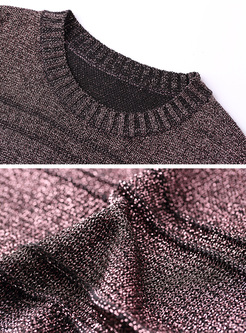Street Tassel Rivet Asymmetric Sweater