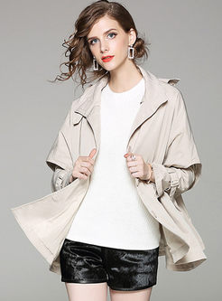 Stylish Hooded Single-breasted Long Sleeve Coat