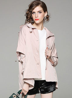Stylish Hooded Single-breasted Long Sleeve Coat