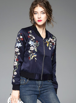 Fashionable Long Sleeve Embroidery Jacket