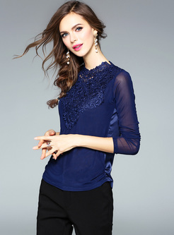 Brief Slim Lace Hollow T-shirt