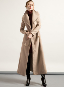 Brief Lapel Double-breasted Slim Trench Coat