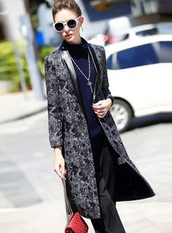 Stylish Turn Down Collar One Button Design Trench Coat