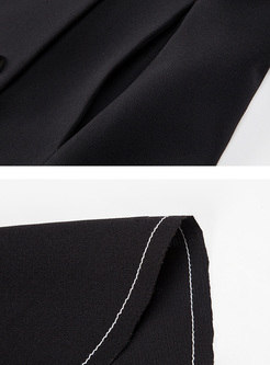 Elegant Black Layered Sleeve Coat