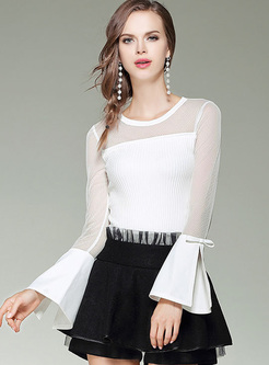 Chic Perspective Flare Sleeve Sweater