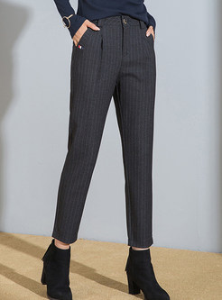 Fashion Vertical Striped Slim Harem Pants