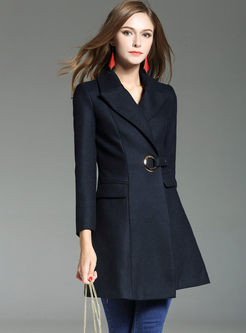 Brief Metal Button Slim Thick Trench Coat